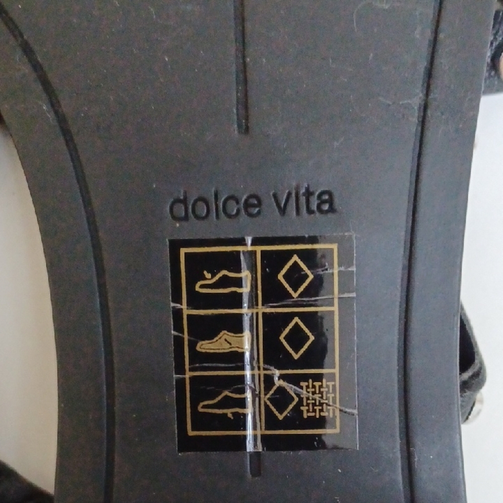 Dolce Vita Black Strappy Sandals with Silver Studs, Size 8 - Picture 8 of 11